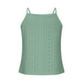 thumbnail image 5 of ZyeKqe Tank Tops for Women Crochet Sleeveless Shirts Spaghetti Strap Camisole Tops Cut out Front Crewneck Stretchy Cami Top, 5 of 6