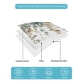 thumbnail image 4 of Quilts Full Size, Teal Floral Soft Comforter Bedding Set for Bed, Weeping Beige Turquoise Flowers Summer Lightweight Quilted Bedspread with Pillow Cover(2 Pieces) for All Season, 78x90 Inch, 4 of 6