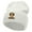 White, variant on Great Sphinx Embroidered 12 Inch Long Knitted Beanie - Red OSFM