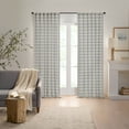 thumbnail image 2 of Mercantile Tavia Horizontal Stripe Rod Pocket Back Tab Sheer 50 x 63 Curtain Panel in Dark Grey, 2 of 7