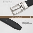 thumbnail image 6 of AWAYTR Reversible Kids Belts for Boys - Black and Brown Leather Belt for School Uniform Casual Jeans, 6 of 11