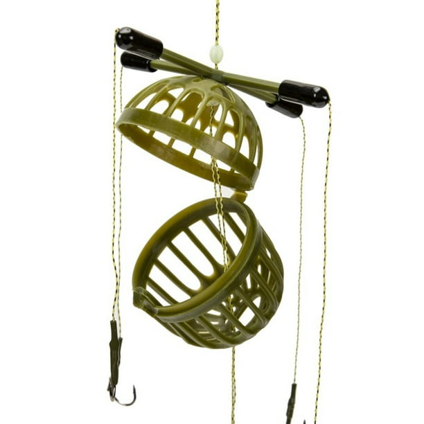 explosion plate hook for carp fishing 1 Pcs Spot Four Silver Carp Sample Cage My Explosion Hook Group Iseni Line  Group Fishing Flip Plate Hook String Hook