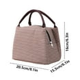 thumbnail image 2 of Direct Striped Bags Insulated Bags Fabric Large Picnic Bags Striped Ice Packs/ Lunch Bag Brown, 2 of 2