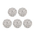 thumbnail image 4 of GAXIRE 50 piezas de accesorios de joyería DIY, colgantes de bola de alambre de hierro hueco, pendientes de bola de linterna de cuentas, colgante para mujeres, tamaño plateado 18MM, 4 of 7
