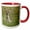 Red/White, variant on 3drose, Black-tailed Jackrabbit, Lepus Californicus, Welder Flats, Texas, 11oz Two-tone Yellow Mug