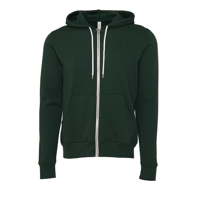 Bella + Canvas Sweat à Capuche Zippé Complet en Polaire pour Adulte