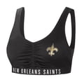 thumbnail image 1 of NFL Womens New Orleans Saints Bikini Swim Top, Black, Large, 1 of 1