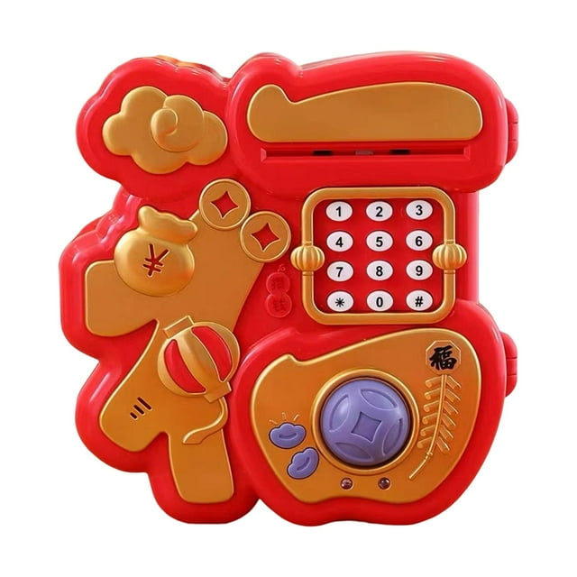 HILABEE Boîte de Rangement Automatique à Roulettes Jouet Électronique pour Enfants Cadeaux d'Anniversaire Rouge