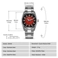 thumbnail image 6 of BERNY Men's Quartz Watch - Volcanic-Inspired Design, Japanese Movement, 10ATM Waterproof Dress Wristwatch, AR Coating Sapphire Crystal Super Luminous, 6 of 11