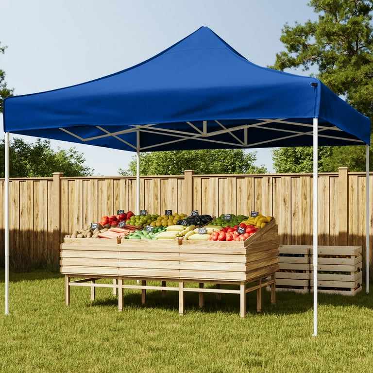 Free Shipping Pop Up Canopy Water Resistant Outdoor Party Tent with Instant Set Up Easy Storage and Portable Carry Bag 10x10 Sun Shelter by Stalwart Blue Walmart