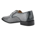 thumbnail image 3 of LIBERTYZENO Mens Genuine Leather Hornback Print Dress Shoes, Gray, 3 of 7