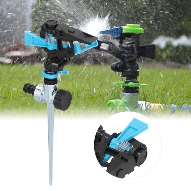 Lawn Sprayer, Sprinkler Accurate Spraying 360 Rotation Adjustable Spraying Distance for Lawn for Garden Plastic,Metal