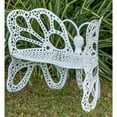 thumbnail image 2 of flower house fhbfb06w butterfly bench, white, 2 of 3