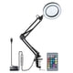 thumbnail image 1 of D C5V 2A 8W 80LEDs Luz de escritorio con lupa 5x Brazo oscilante Lámpara de mesa con abrazadera Fun Tomshoo  Clip en la lámpara de mesa, 1 of 7