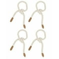 thumbnail image 3 of Fennco Styles Handmade Knotted Rope Napkin Rings, Set of 4 - Ivory Cotton Napkin Holders for Dining Table, Home, Banquets, Holidays, Family Gatherings and Special Events, 3 of 4
