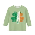 thumbnail image 4 of Fjofpr Toddler Girl Clothes under $5 5T Girls Clothes Summer under $10 Boys Girls Shirts Interest St. Patrick's Print Tshirt 3/4 Sleeve Top Funny Graphic Tshirts 3-12 Years, 4 of 4