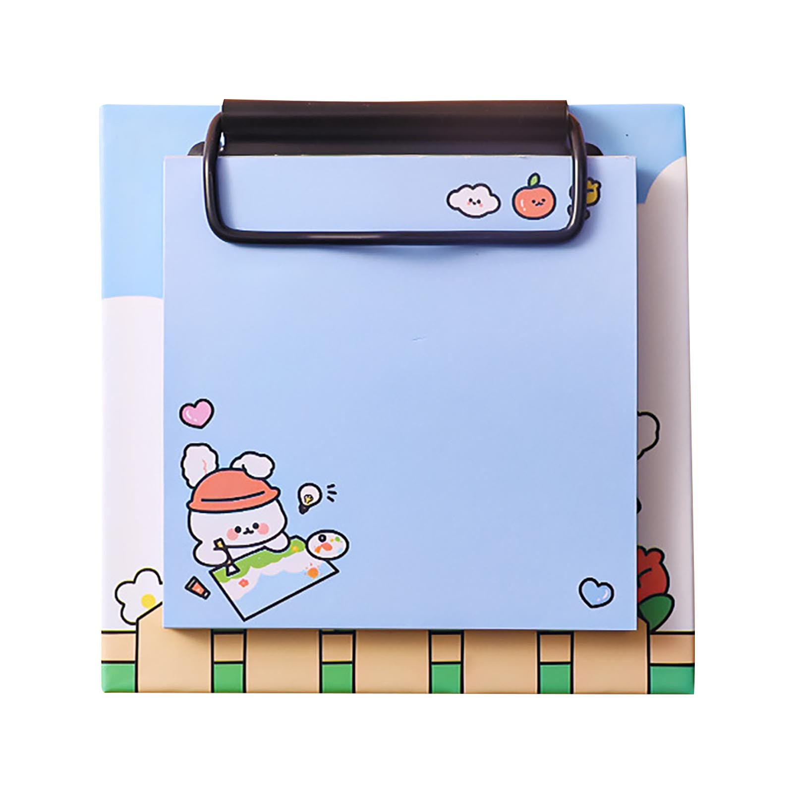 Clipboard Folio with Refillable Lined Notepad and Interior Storage