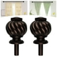 thumbnail image 4 of serony 2 Pieces Curtain Rod Finials 3/4 inch Replacement for Room Living Room Dark Brown, 4 of 8