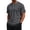 Dark Gray, variant on Mens Tee Henley Neck Short Sleeve Shirt Three Button Soft Light Outdoor Walking Tops Red 3XL
