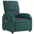 thumbnail image 1 of vidaXL Massage Recliner Chair Dark Green Fabric, 1 of 5