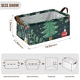 thumbnail image 4 of Christmas Leaves Green Storage Bins with Handles Foldable Storage Baskets for Shelves Organizer Cloth Baskets, 4 of 8