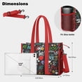 thumbnail image 5 of Teacher Tote Bag,I Love My Dogs Art Teacher Utility Tote Bag,Large Work Tote Bags for Women with Multiple Pockets,Top Zipper Closure,13.8x10.6x6.7 Inch, 5 of 5