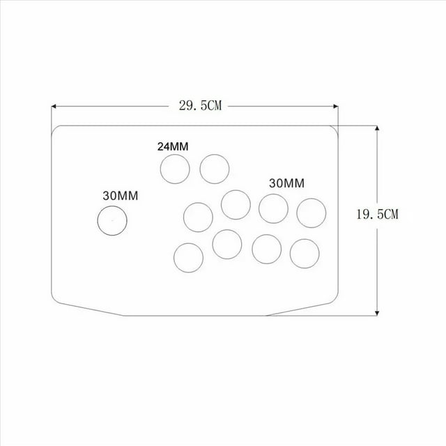 2X Caja de Panel Acrílico de Joystick Arcade para Máquina de Juego Arcade DIY, Se Puede Instalar Un Botón de Joystick para Videojuego Retro