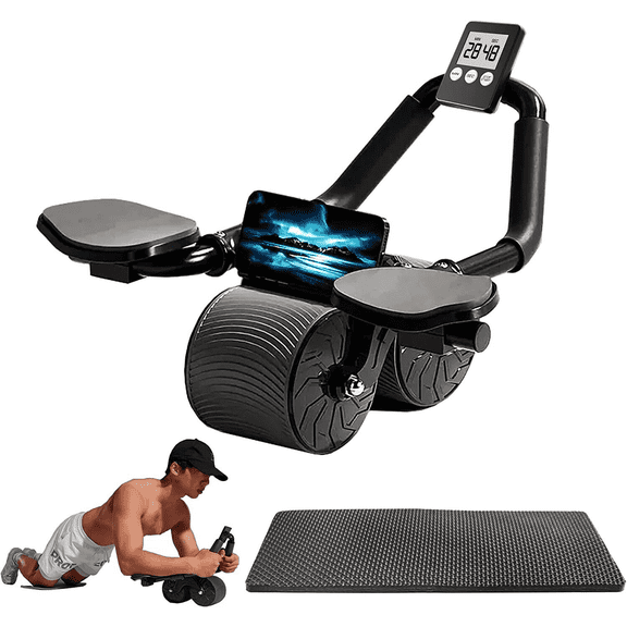 Unbranded Ab Wheel Abdominal Trainer Ergonomic Design Two-Wheeled 1-Count