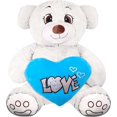 thumbnail image 1 of Oso Rechoncho PELUCHERIA LOVE con corazon Azul, 1 of 5