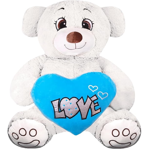 Oso Rechoncho PELUCHERIA LOVE con corazon Azul