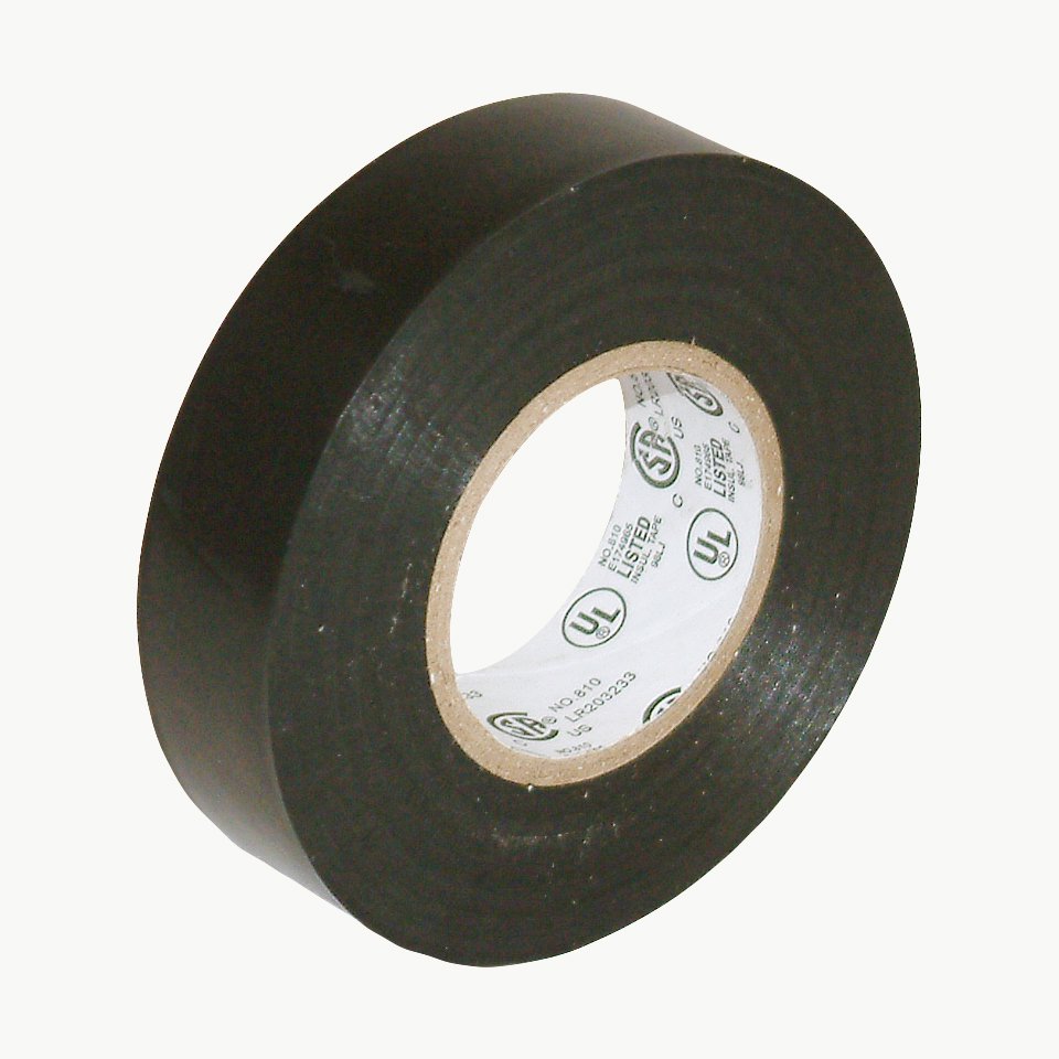 JVCC ETape Colored Electrical Tape 3/4 in x 66 ft. (Black)