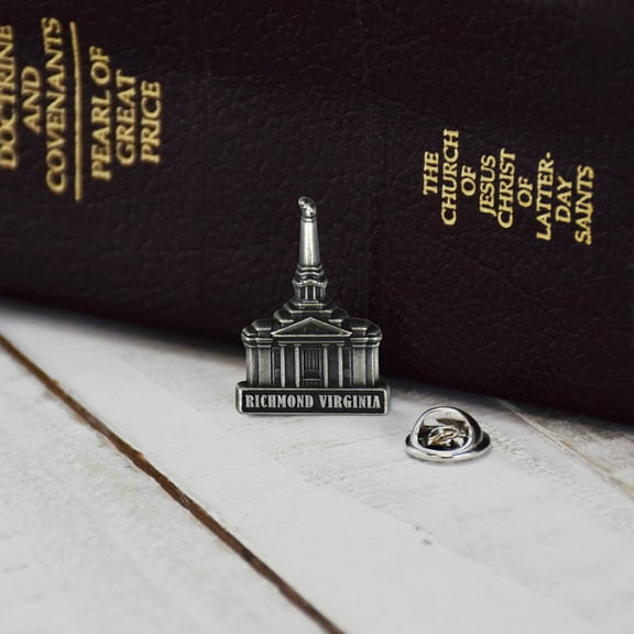 Richmond Virginia Temple 3/4" Antique Silver Temple Pin by Ringmasters