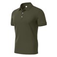 thumbnail image 4 of hoksml Men's Polo Shirts Solid Color Collared Button T Shirt Casual Loose Pullover Top Fitness Running Sports Short Sleeved Summer Comfortable Breathable Tee Shirts, 4 of 7