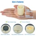 thumbnail image 5 of Flameless Votive Candles With Remote Control and Timer Bulk Set of 10 Tealight Candles / Realistic Outdoor Flickering Battery Operated LED Tea Lights (Batteries Included) 200Hours, 5 of 5