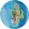 thumbnail image 2 of Addison Rugs Dream Shag Premium Machine Washable Transitional Turtle Ocean Round Rug, 8' x 8', 2 of 8