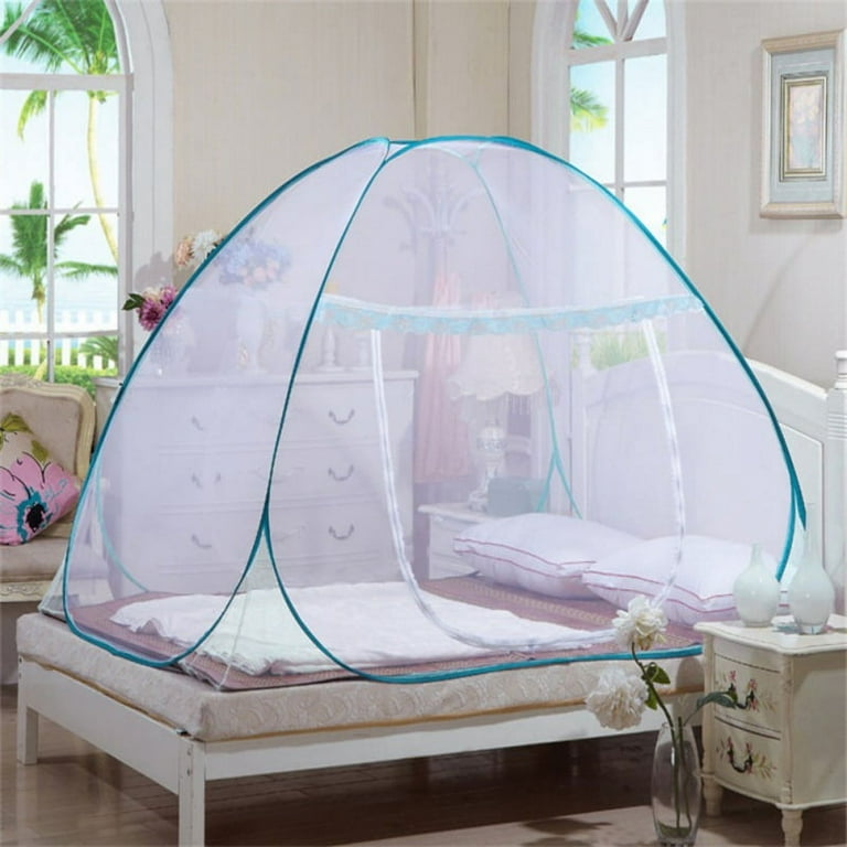 Mosquito Net Bed Canopy Camping Portable Travel Home Anti Mosquito Tent  Foldable Pop Up Mosquito Net for King Double Bed Netting Free Standing Kids