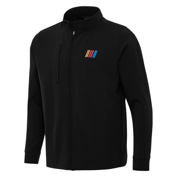 Men's-Antigua Black NASCAR Merchandise Regard Full-Zip Jacket