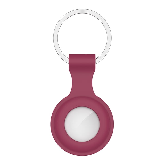 Carcasa De Silicona Estuche de silicona Locator Tracker para Airtags Funda protectora (rojo vino) Tmvgtek Para estrenar