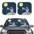 thumbnail image 2 of Wukai Astronaut With USA Flag Car Front Windshield Sun Shade,Sun Visor Shield Block Automotive Interior Protector Blocks UV Rays-Medium, 2 of 6