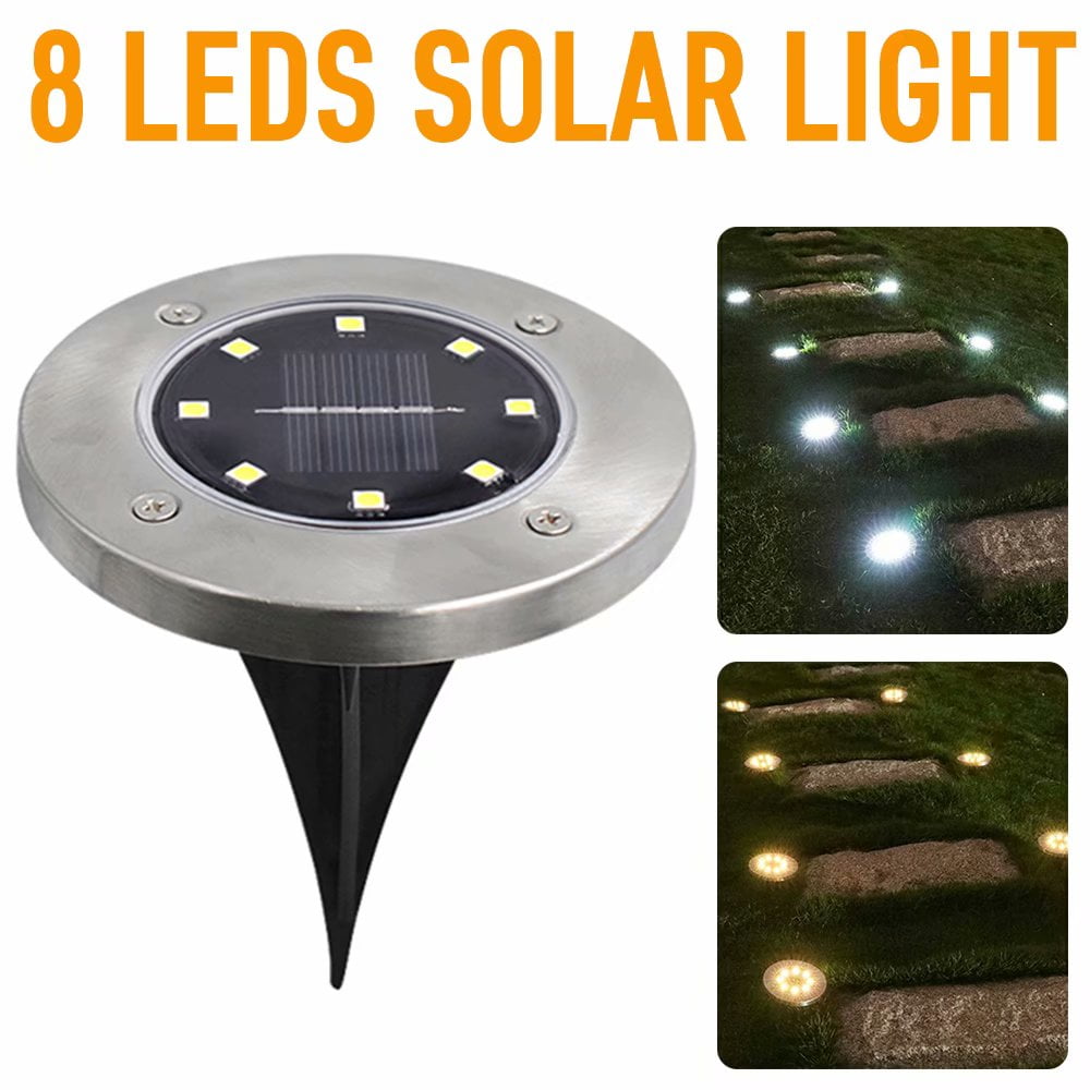 solpex 12 pack solar ground lights 8 led solar powered