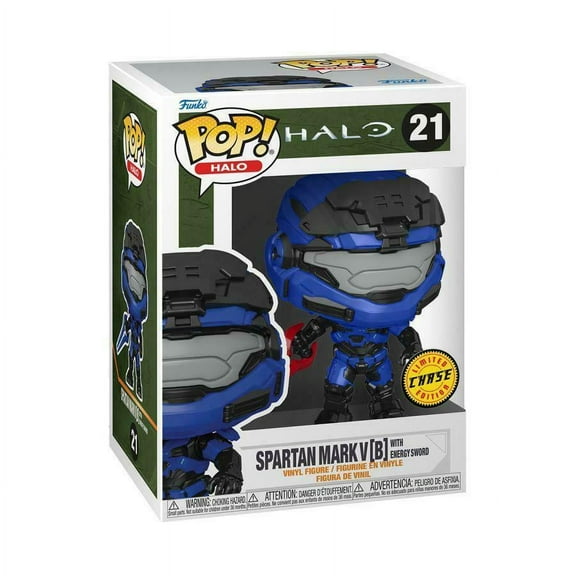 Funko POP! Halo CHASE Infinite Spartan Mark V [B] #21 with Red Energy Sword