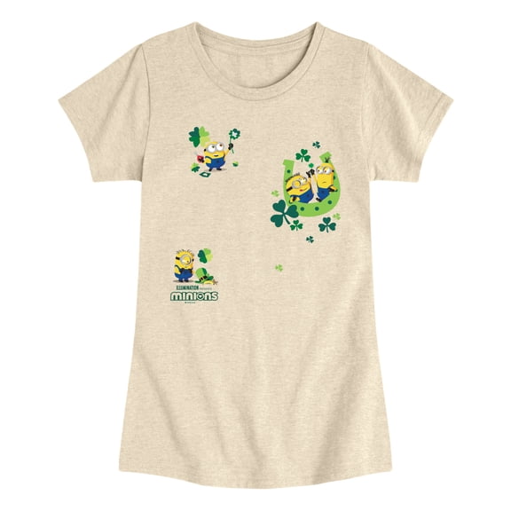 Despicable Me - Minion Shamrock - Youth Girls Fitted Short Sleeve T-Shirt
