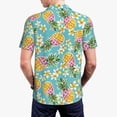 thumbnail image 4 of Daiia Cute Pineapples Pattern Men’s Polo Shirts,Solid Deck Shirt,Classic Fit, Breathable Cotton Polo for Casual and Sport Wear-, 4 of 9