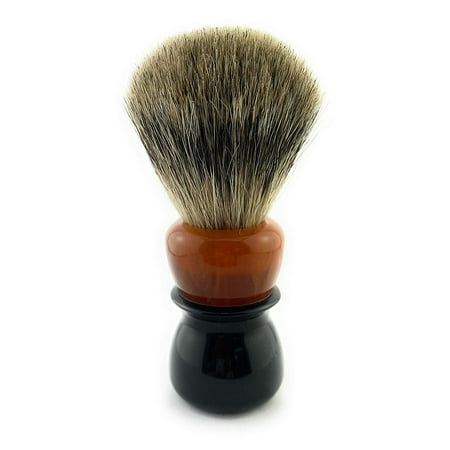GBS 100% Pure Badger Bristle Brown Tuxedo Shaving Brush! Use with any Soap Cream or Foam - Compliments All Razors, and Mugs! Ultimate Best Wet Shaving