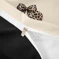 thumbnail image 4 of meiyoeat leopard Bowknot Letter Bedding,Cheetah Monogram Print R Duvet Cover Full,Black Reversible,3-Piece,1 Duvet Cover and 2 Pillowcases, 4 of 6