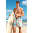 thumbnail image 5 of Lollipie Mens Swim Trunks with Compression Liner 5.5" Inseam Quick Dry Bathing Suit Lightweight Swimming Shorts, 5 of 7