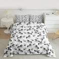 thumbnail image 2 of Manfei Farm Aniaml Horse Full Size Comforter Sets,Rustic Western Trbal Bedding Comforter Set,White Gray Bedding Sets For Boys Kids,Luxury Bedroom Decor Reversible,3-Piece, 2 of 8