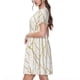 thumbnail image 2 of Easygdp Elegant Gold Leaf Pattern para Vestido Transpirable de Mujer, Vestido Suelto de Manga Corta con Pliegues y Bolsillos para el Verano, 2 of 6
