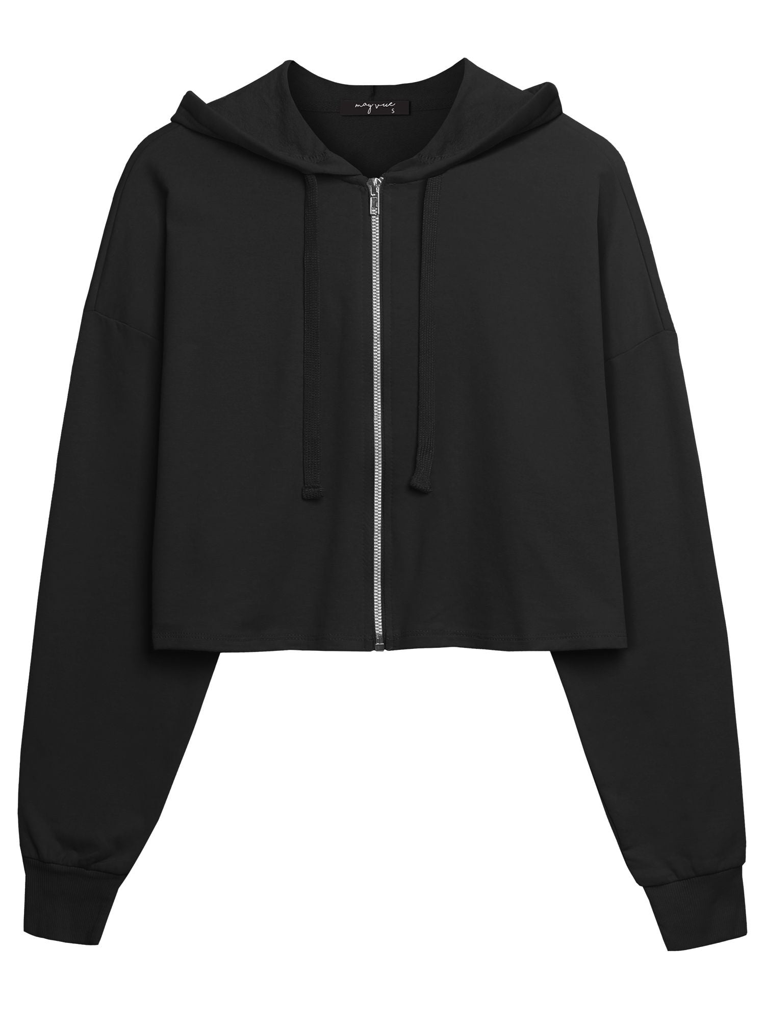 hoodie crop top black