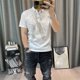 thumbnail image 4 of Ropa divertida, ajustada, holgada, de algodón, nueva ropa de calle, talla 5xl, camiseta gótica grunge con cuello para hombre, estética, acuarela, tallas grandes, 4 of 5